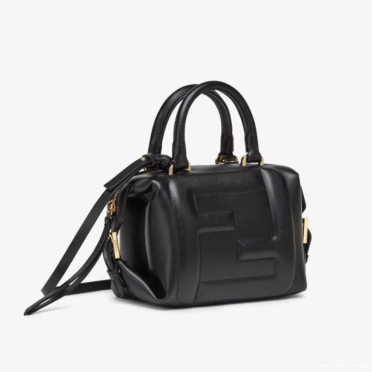 Cheap HOT In Leather Black Mini Bag Nappa Fendi Cube FF 0728